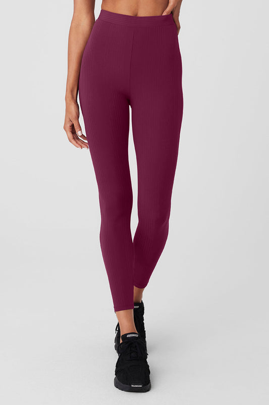 High Rise 7/8 Run It Back Leggings — Wild Berry