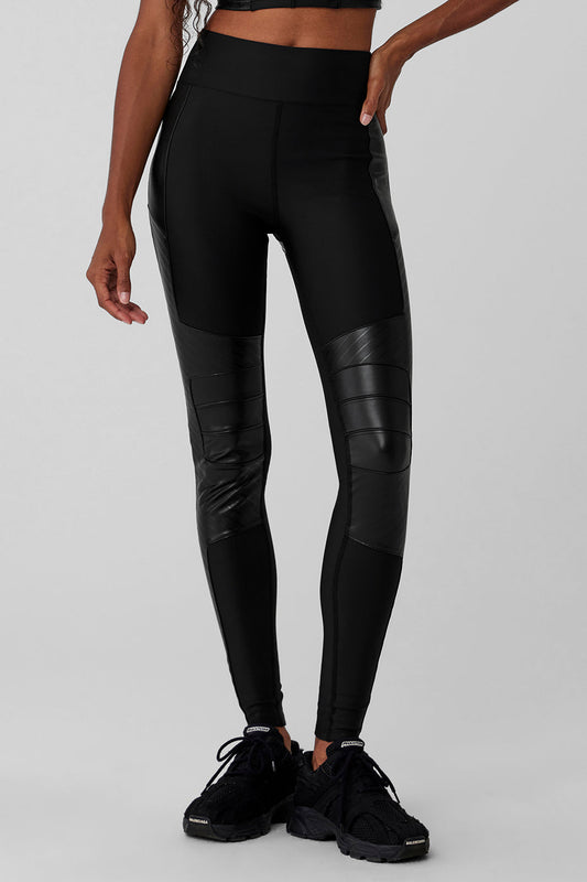 Airlift Winter Warm High Rise Supermoto Leggings — Black