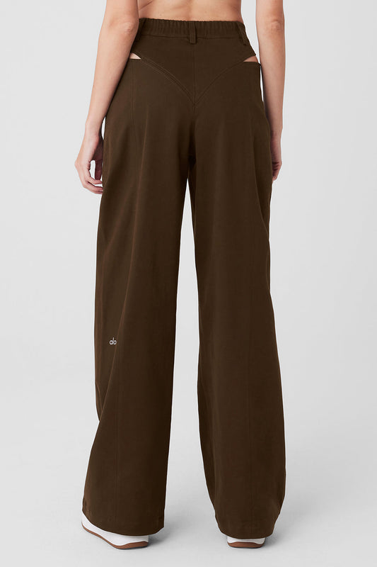 High Rise Risk Taker Trouser — Espresso