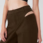 High Rise Risk Taker Trouser — Espresso
