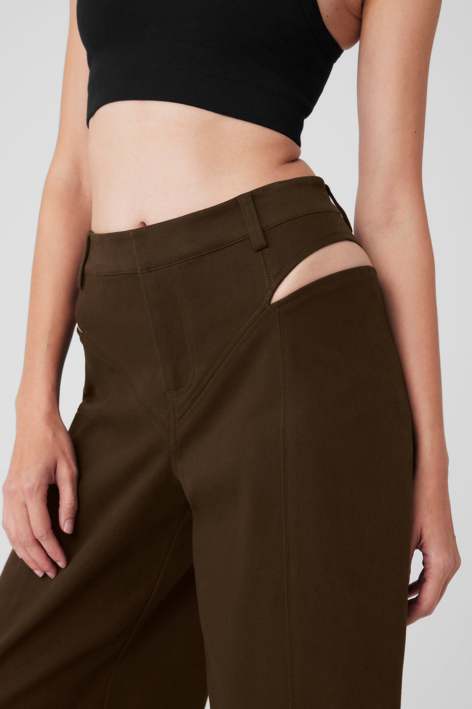 High Rise Risk Taker Trouser — Espresso