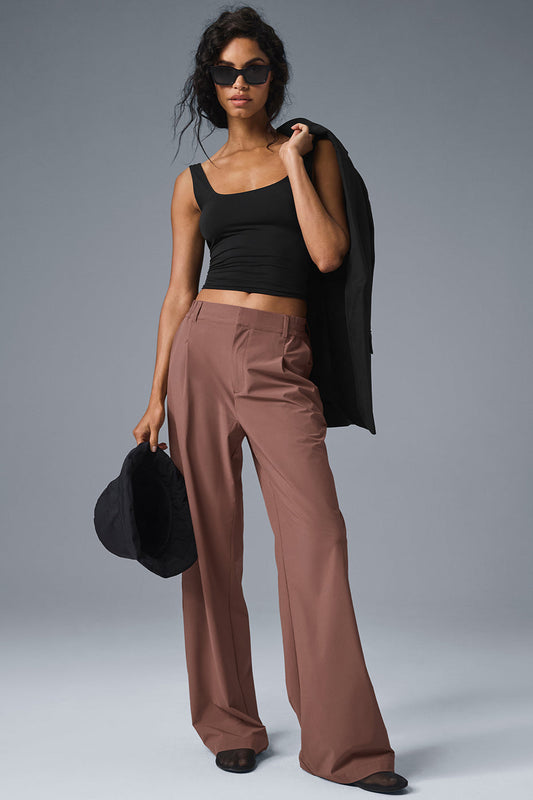High Rise Pursuit Trouser (Long) — Chestnut