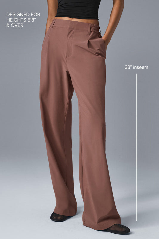 High Rise Pursuit Trouser (Long) — Chestnut