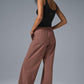 High Rise Pursuit Trouser (Long) — Chestnut