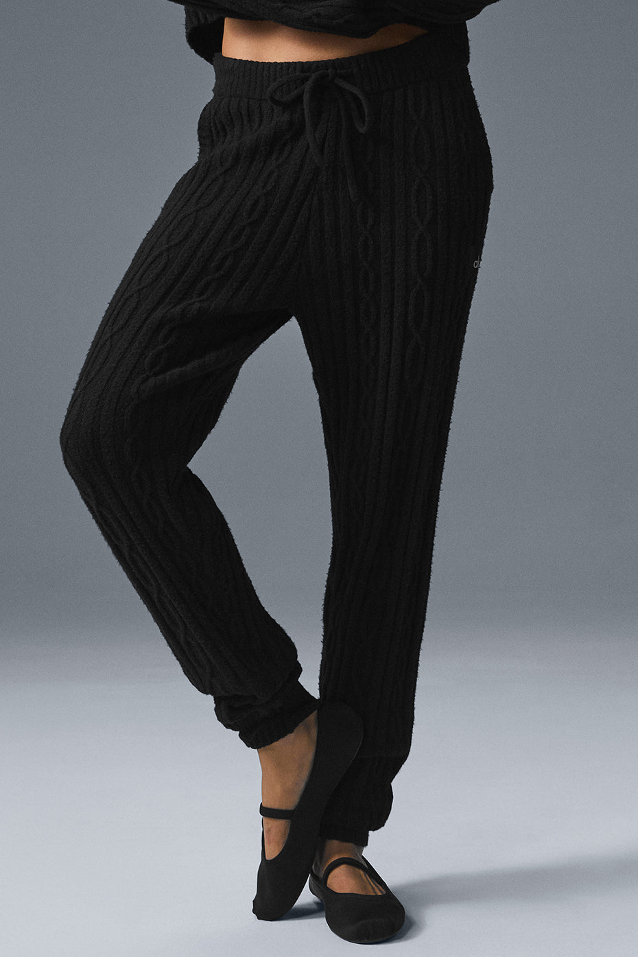 Cable Knit Winter Bliss Pant — Black