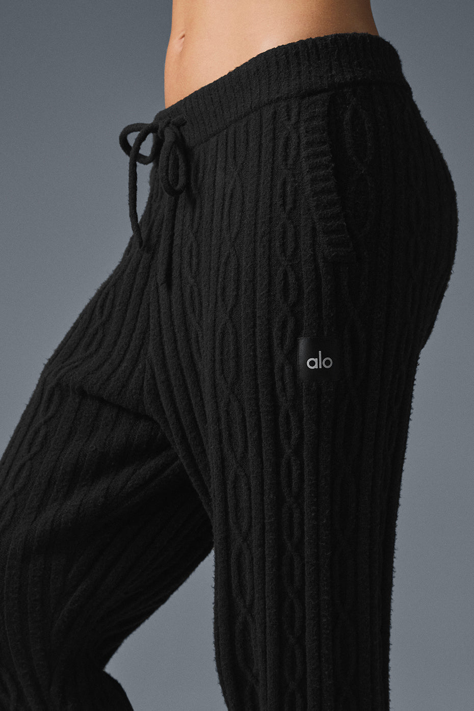 Cable Knit Winter Bliss Pant — Black