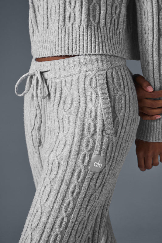 Cable Knit Winter Bliss Pant — Athletic Heather Grey