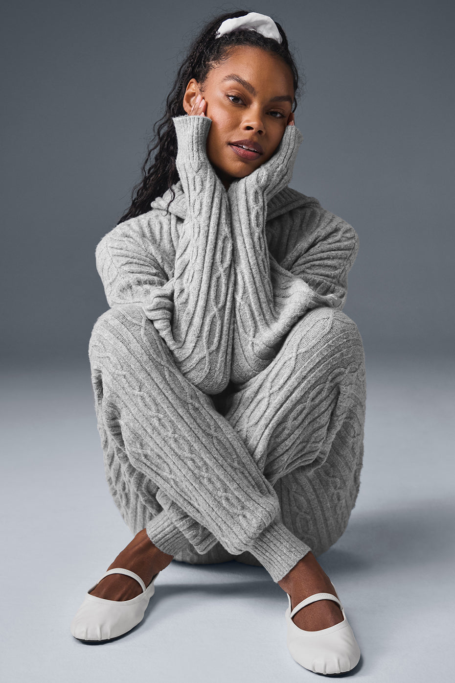 Cable Knit Winter Bliss Pant — Athletic Heather Grey