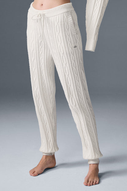 Cable Knit Winter Bliss Pant — Ivory