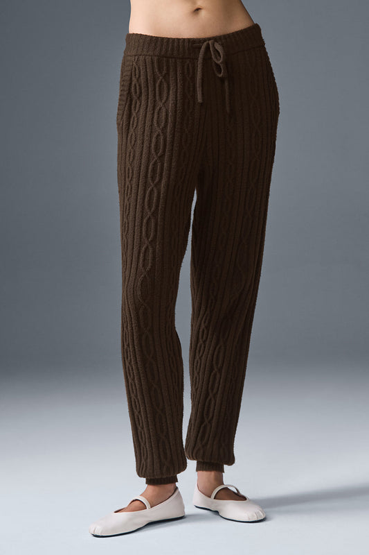 Cable Knit Winter Bliss Pant — Espresso