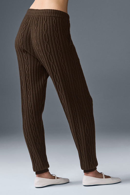 Cable Knit Winter Bliss Pant — Espresso