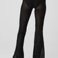Mesh High Rise Flicker Pant — Black