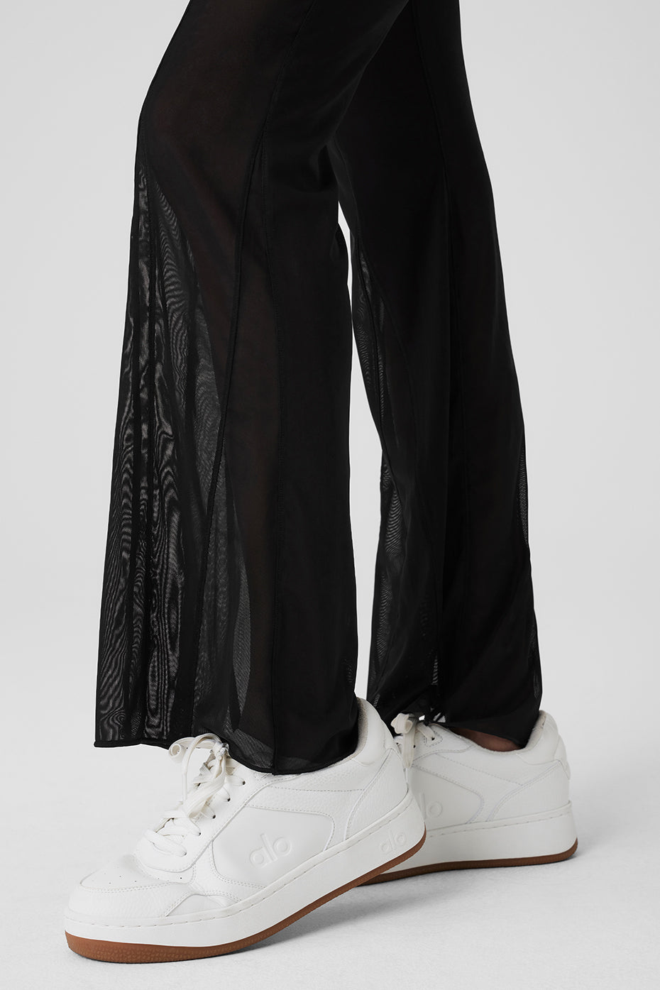 Mesh High Rise Flicker Pant — Black