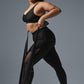 Airlift Mesh Line Up High Rise Leggings — Black
