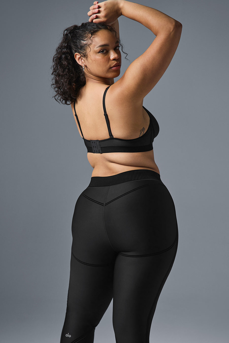 Airlift Mesh Line Up High Rise Leggings — Black