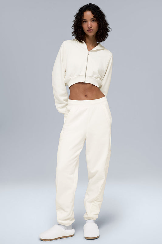 Polar Fleece Wintry Mix Pant — Ivory