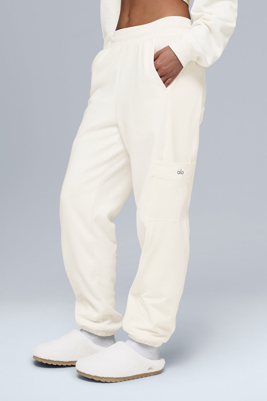 Polar Fleece Wintry Mix Pant — Ivory