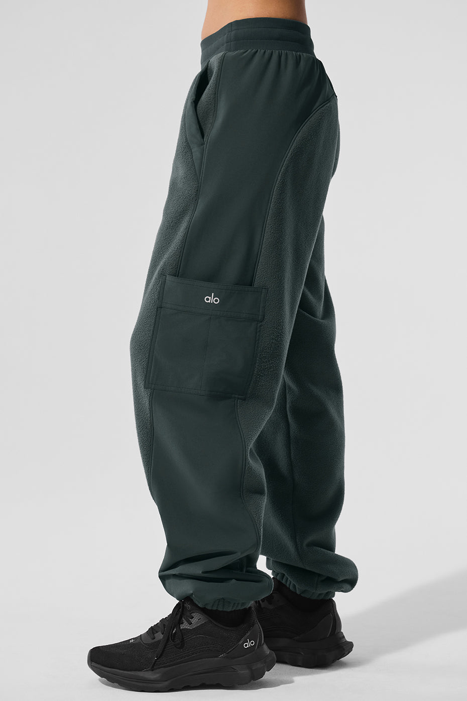 Polar Fleece Wintry Mix Pant — Charcoal Green