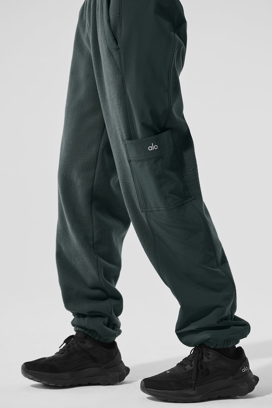 Polar Fleece Wintry Mix Pant — Charcoal Green