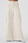 Show Off Cargo Wide Leg Trouser (Long) — Ivory