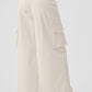 Show Off Cargo Wide Leg Trouser (Long) — Ivory