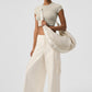 Show Off Cargo Wide Leg Trouser (Long) — Ivory