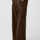Show Off Cargo Wide Leg Trouser — Espresso
