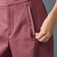 Show Off Cargo Wide Leg Trouser (Long) — Burgundy Truffle