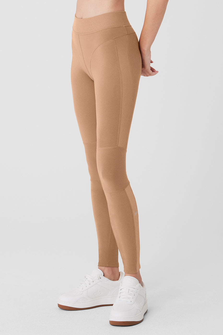 Alosoft High Rise Head Start Leggings — Toasted Almond