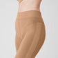 Alosoft High Rise Head Start Leggings — Toasted Almond