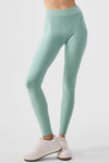 Alosoft High Rise Head Start Leggings — Botanical Green