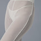 Striped Mesh Tropical Nights Flare Pant — Ivory