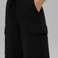 Scholar Knit High Rise Cargo Pant — Black