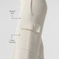 Scholar Knit High Rise Cargo Pant — Ivory