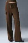 Scholar Knit High Rise Cargo Pant — Espresso