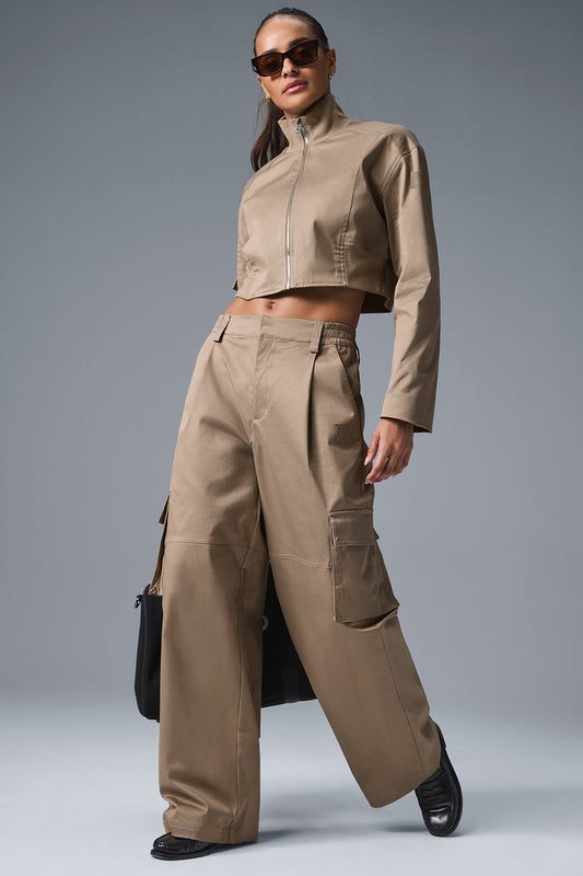 High Rise Night Out Cargo Trouser — Gravel