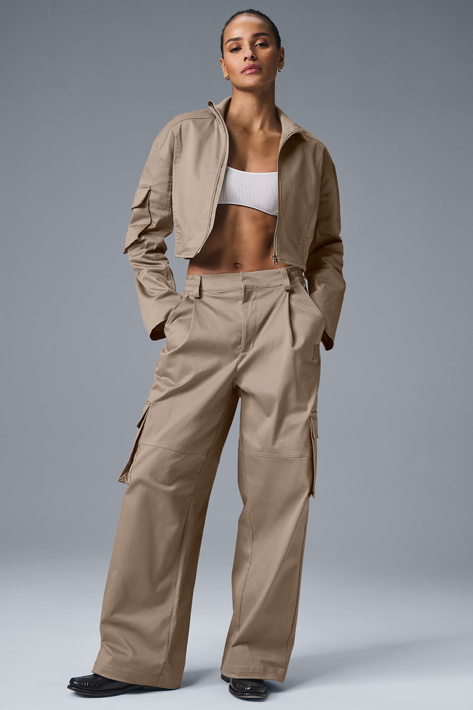 High Rise Night Out Cargo Trouser — Gravel
