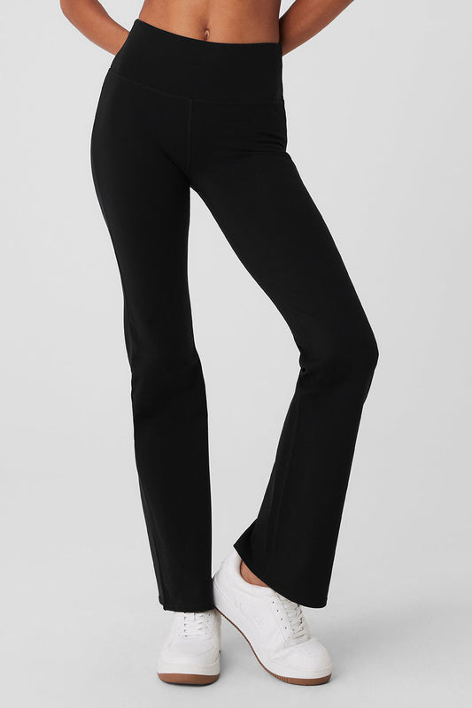 Airbrush High Rise Flare Leggings — Black