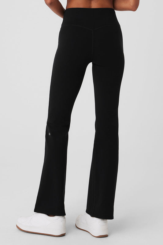 Airbrush High Rise Flare Leggings — Black