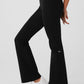 Airbrush High Rise Flare Leggings — Black