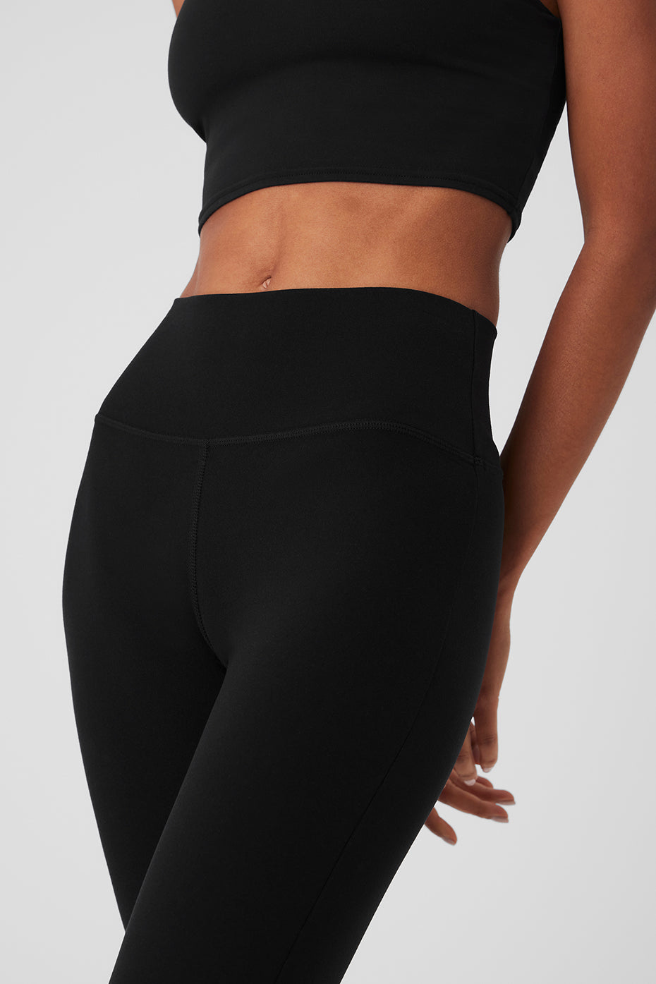 Airbrush High Rise Flare Leggings — Black