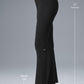 Denim Knit High Rise Flare Pant — Black/Anthracite