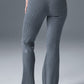 Denim Knit High Rise Flare Pant — Steel Grey/Anthracite