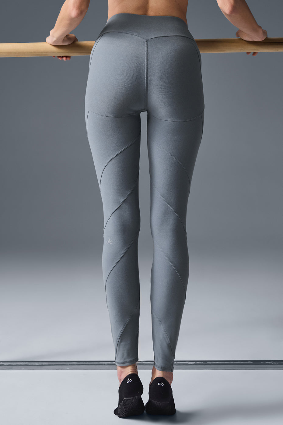 Alosoft High Rise Sunray Leggings — Steel Grey/Grey