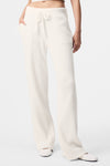 Snuggle Up Sweater High Rise Wide Leg Pant — Ivory