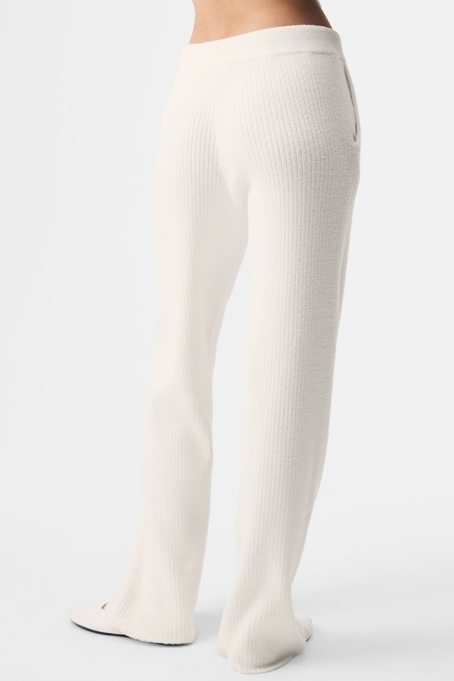 Snuggle Up Sweater High Rise Wide Leg Pant — Ivory