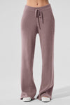 Snuggle Up Sweater High Rise Wide Leg Pant — Mushroom