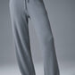 Snuggle Up Sweater High Rise Wide Leg Pant — Steel Grey