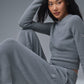 Snuggle Up Sweater High Rise Wide Leg Pant — Steel Grey