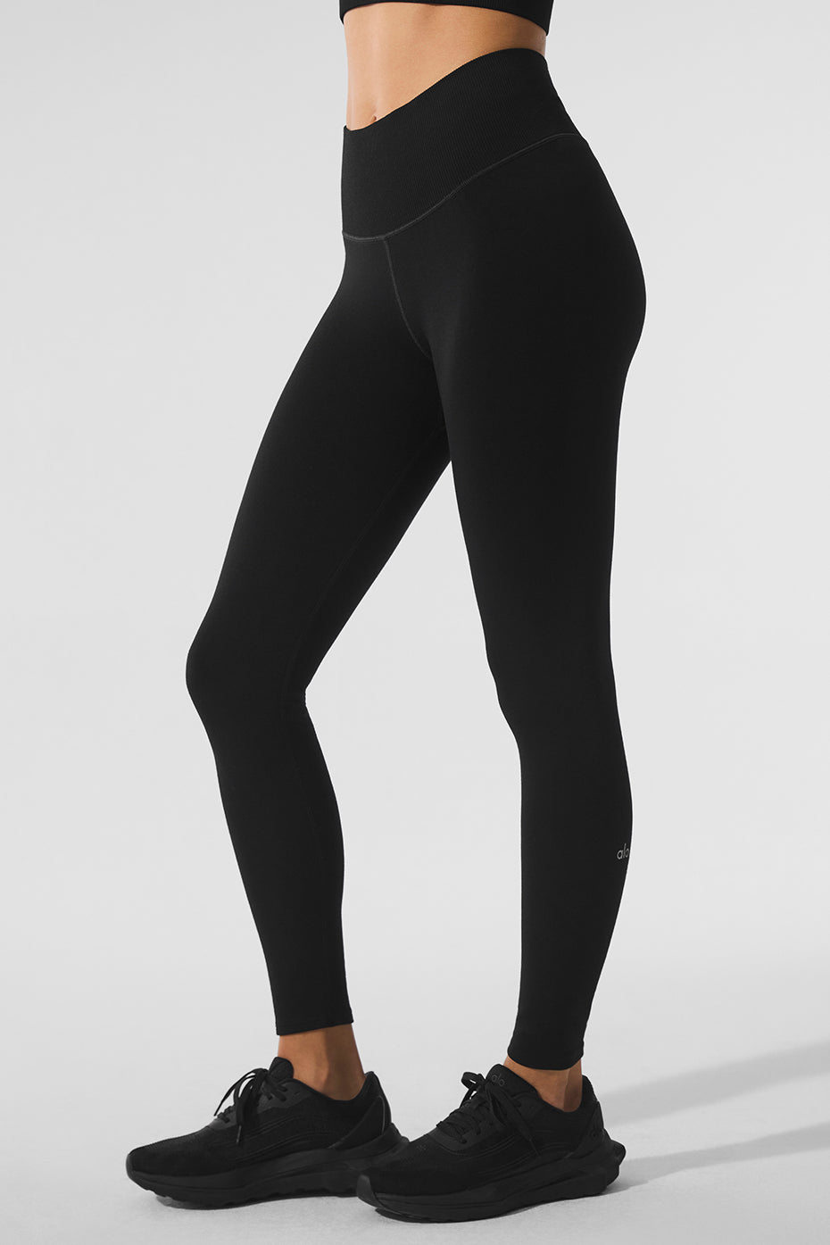Seamless Winter Warm Plush High Rise 7/8 Leggings — Black